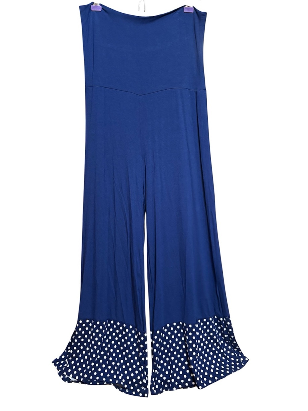 Sweet Journey L Jumpsuit with Polka Dot Hem